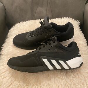 EUC ADIDAS Men’s Dropset Training Shoes GW3905 Size 12.5 BLACK WHITE